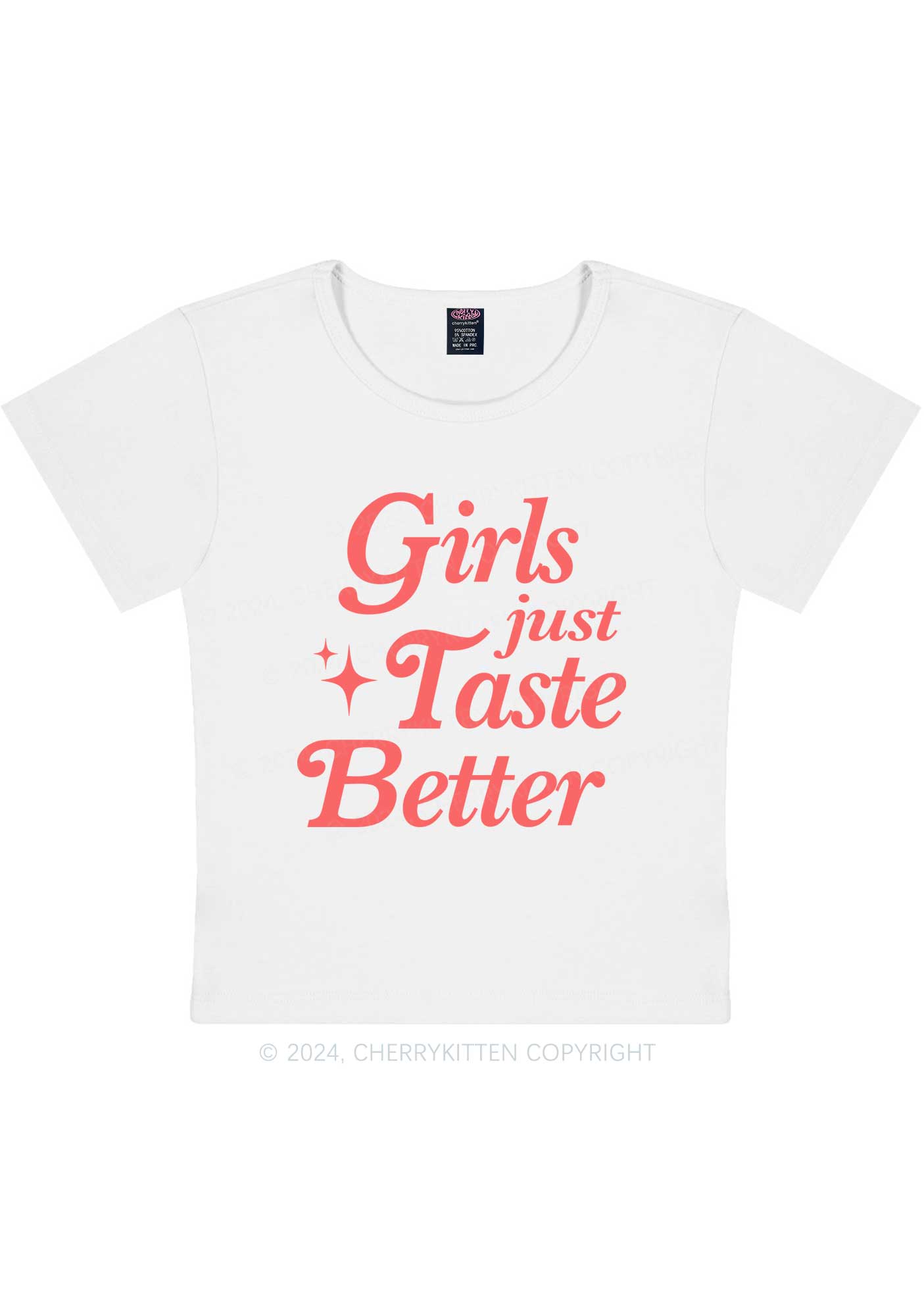 Girls Just Taste Better Y2K Baby Tee Cherrykitten