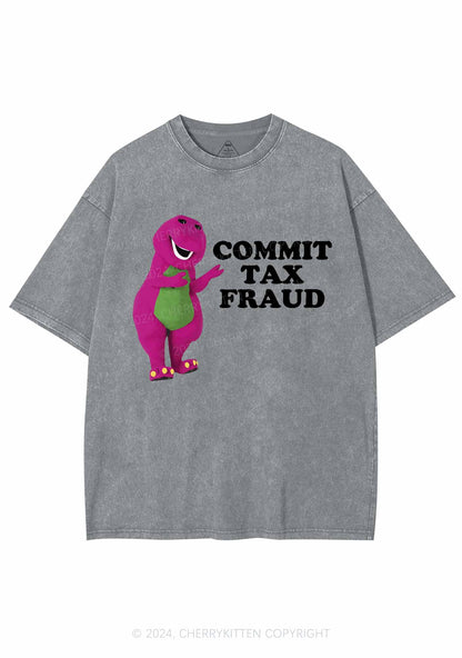 Commit Tax Fraud Y2K Washed Tee Cherrykitten