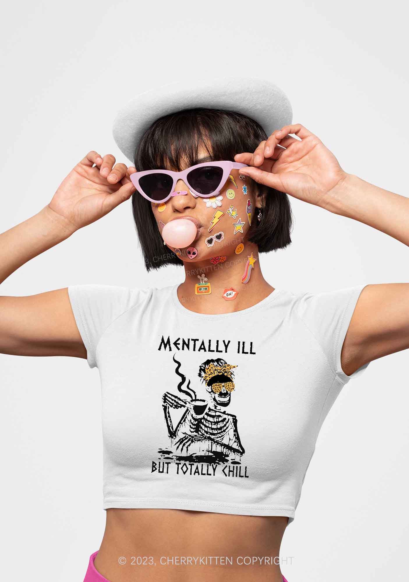 Mentally Ill Halloween Baby Tee Cherrykitten