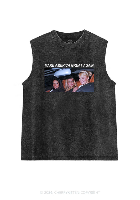 Make America Great Again Y2K Washed Tank Cherrykitten