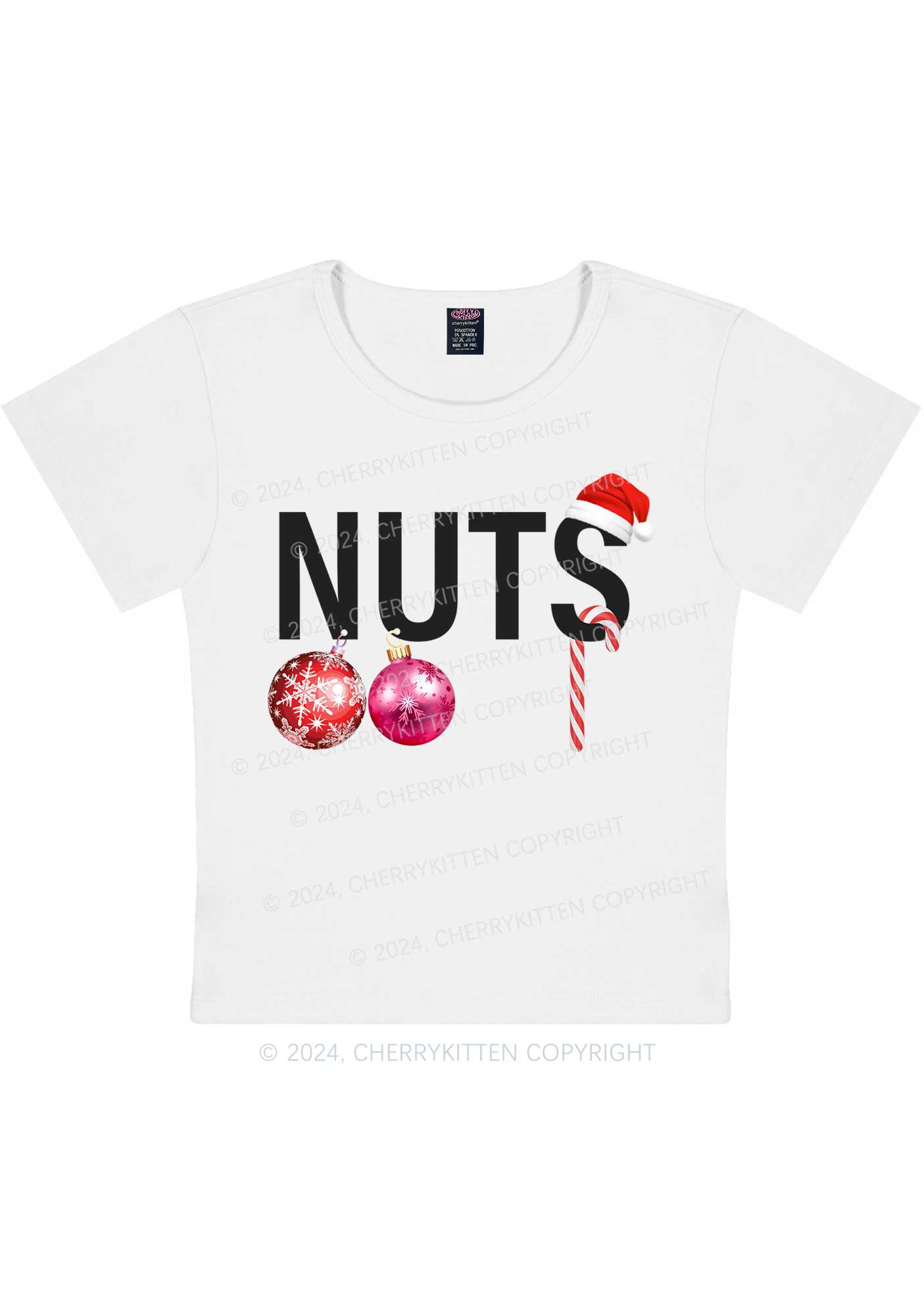 Christmas Nuts Y2K Baby Tee Cherrykitten