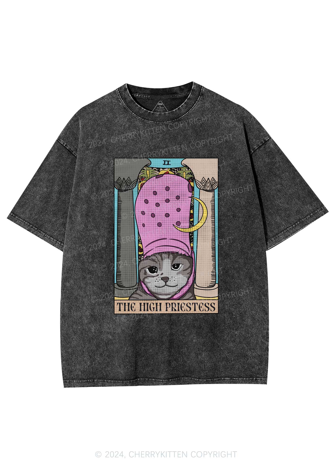 The High Priestess Y2K Washed Tee Cherrykitten