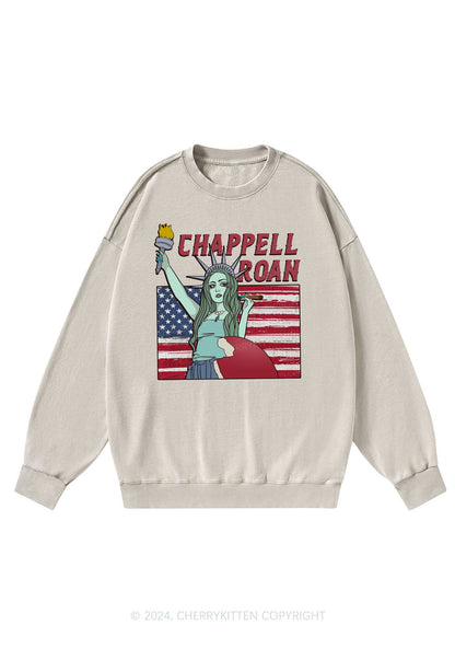 CR Statue Y2K Washed Sweatshirts Cherrykitten