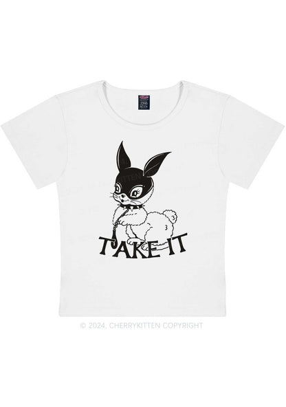 Take It Bunny Y2K Baby Tee Cherrykitten