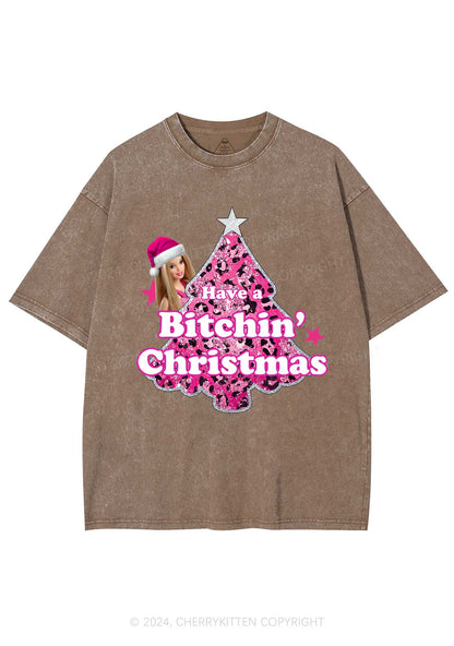 Christmas Bxxchin Y2K Washed Tee Cherrykitten