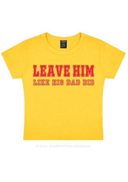 Leave Him Y2K Baby Tee Cherrykitten