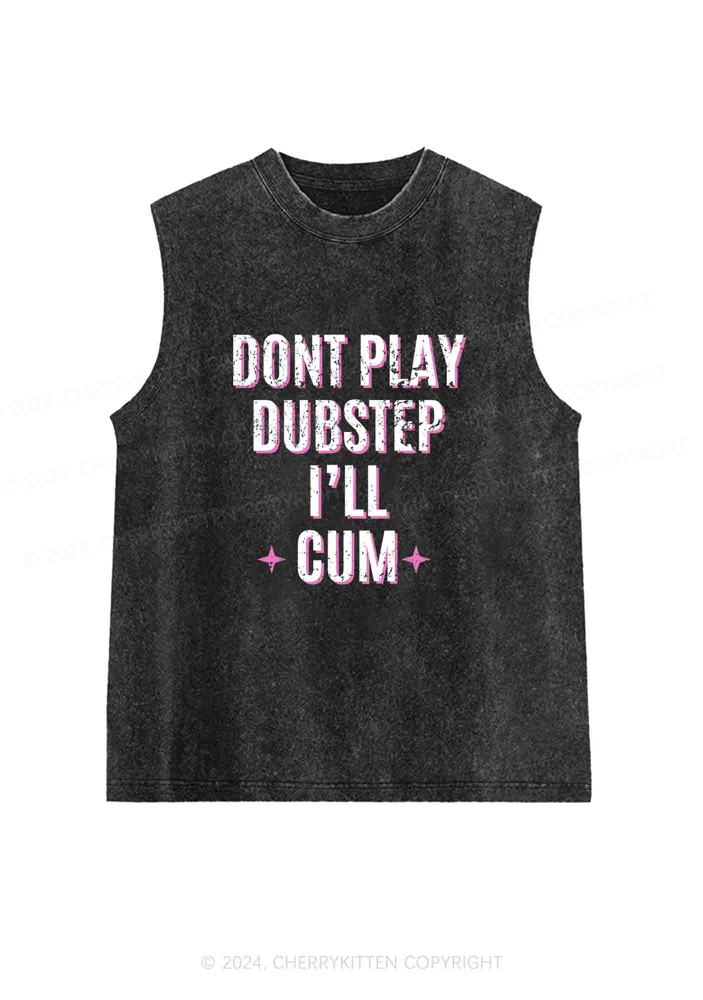 Dont Play Dubstep Y2K Washed Tank Cherrykitten