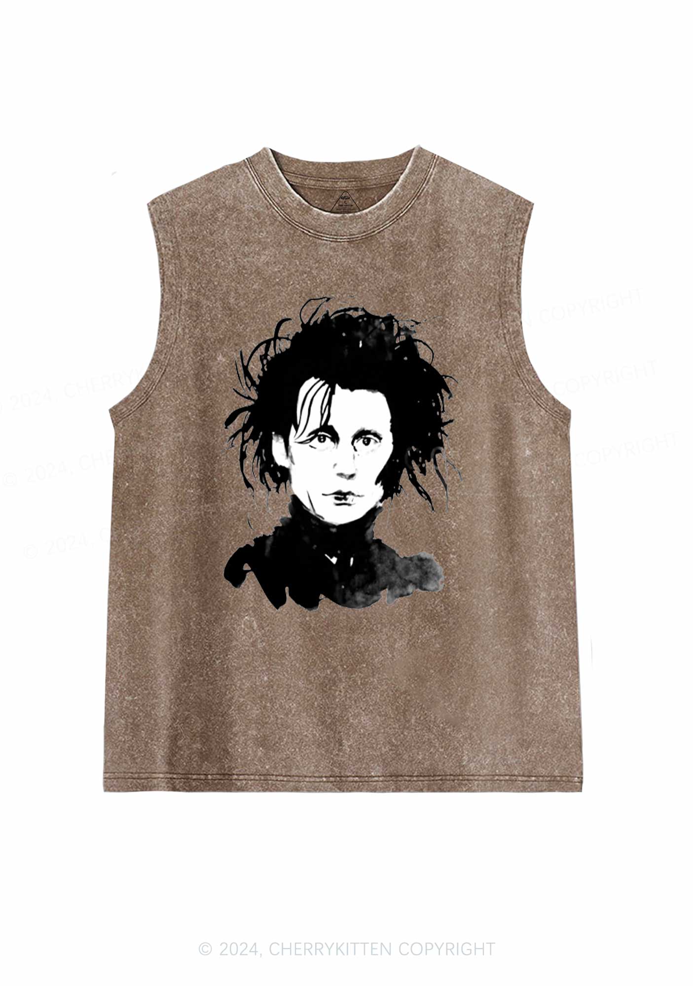 Halloween Edward Y2K Washed Tank Cherrykitten