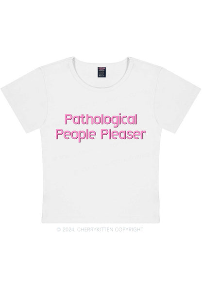 Pathological People Pleaser Y2K Baby Tee Cherrykitten