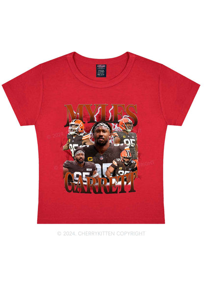 Red Myles Y2K Super Bowl Baby Tee Cherrykitten