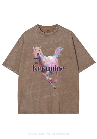 Pink Horse Y2K Washed Tee Cherrykitten