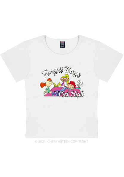 Forget Boys Y2K Baby Tee Cherrykitten