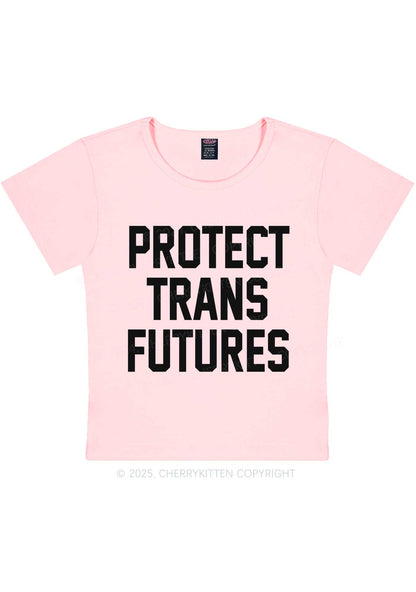 Protect Trans Futures Y2K Baby Tee Cherrykitten