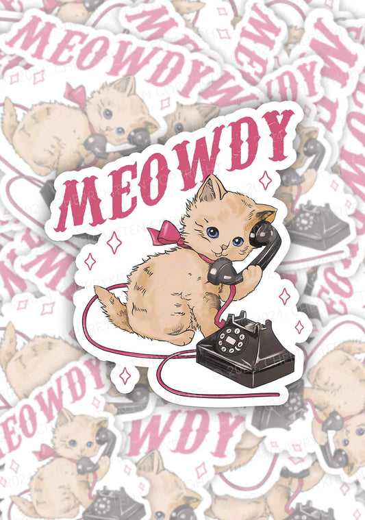 Meowdy Kitten 1Pc Y2K Sticker Cherrykitten