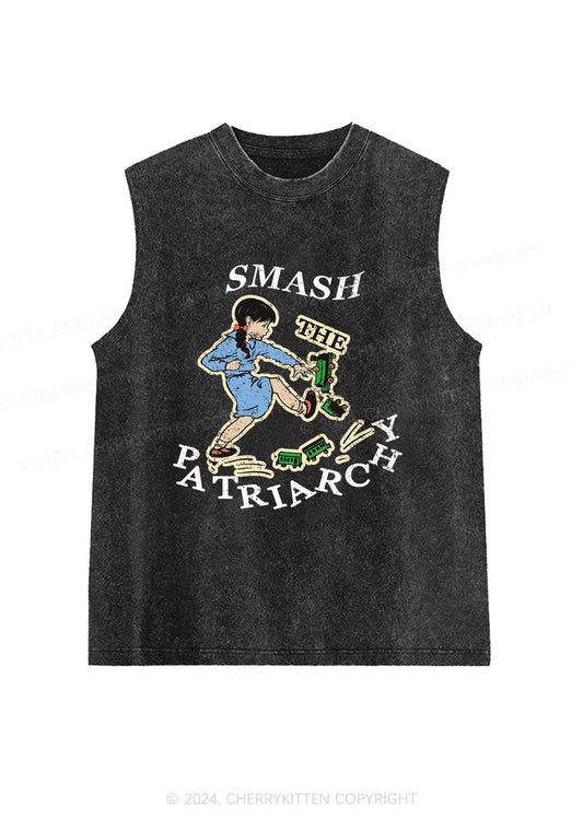 Smash The Patriarchy Y2K Washed Tank Cherrykitten