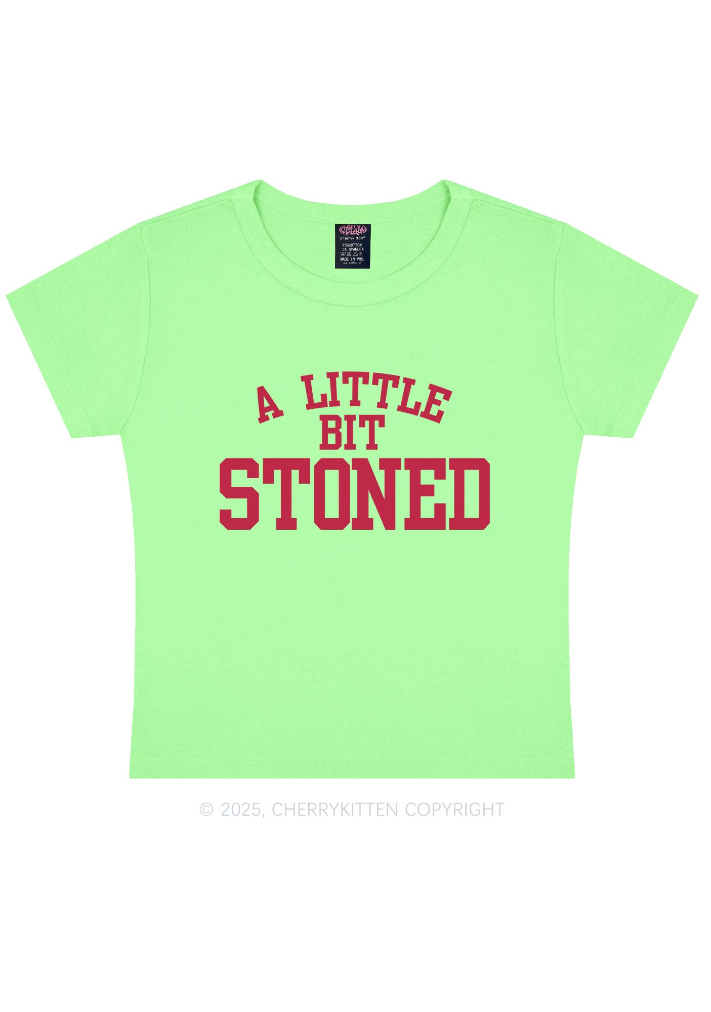 A Little Bit Stoned Y2K Baby Tee Cherrykitten