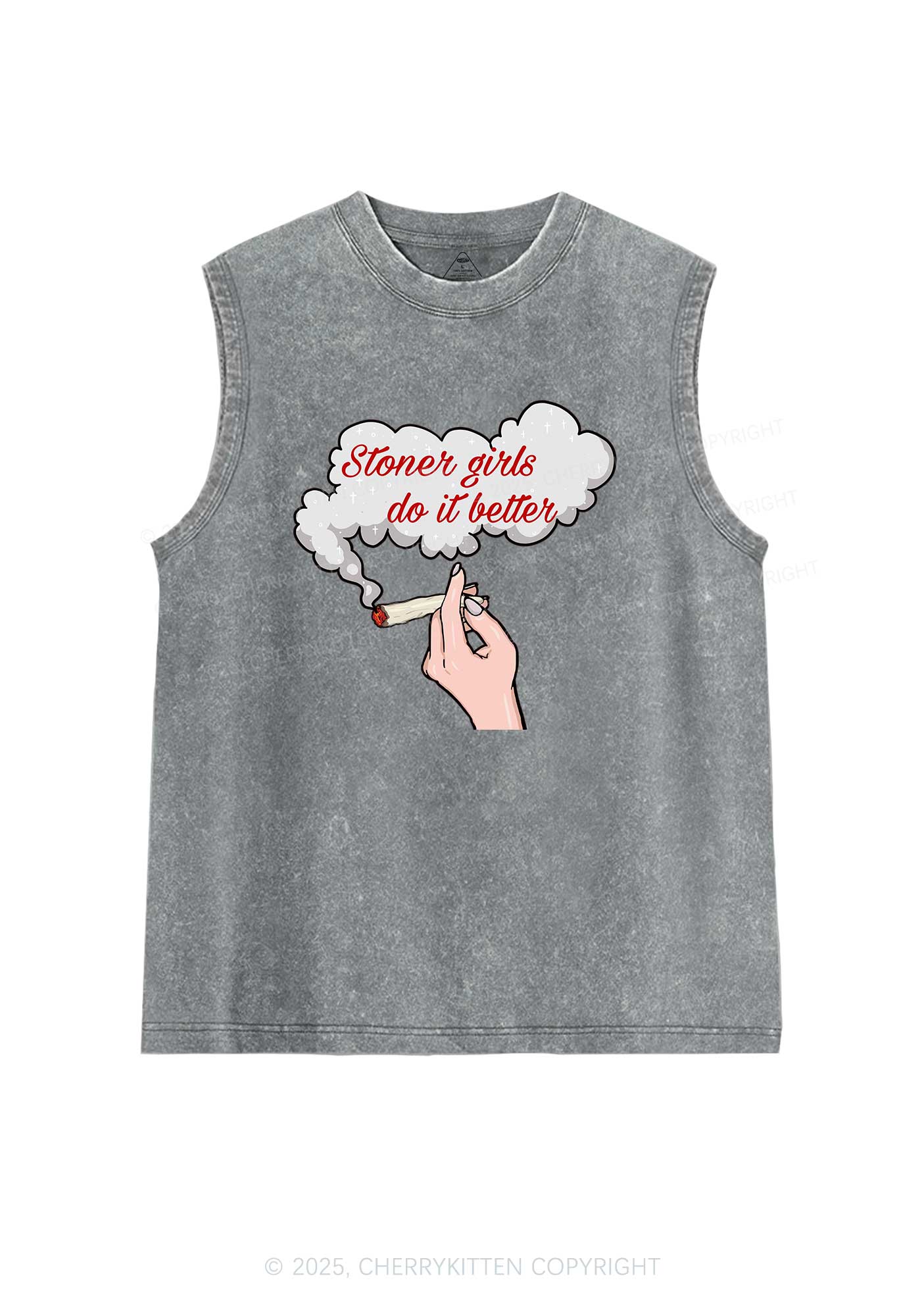 Stoner Girls Do It Better Y2K Washed Tank Cherrykitten