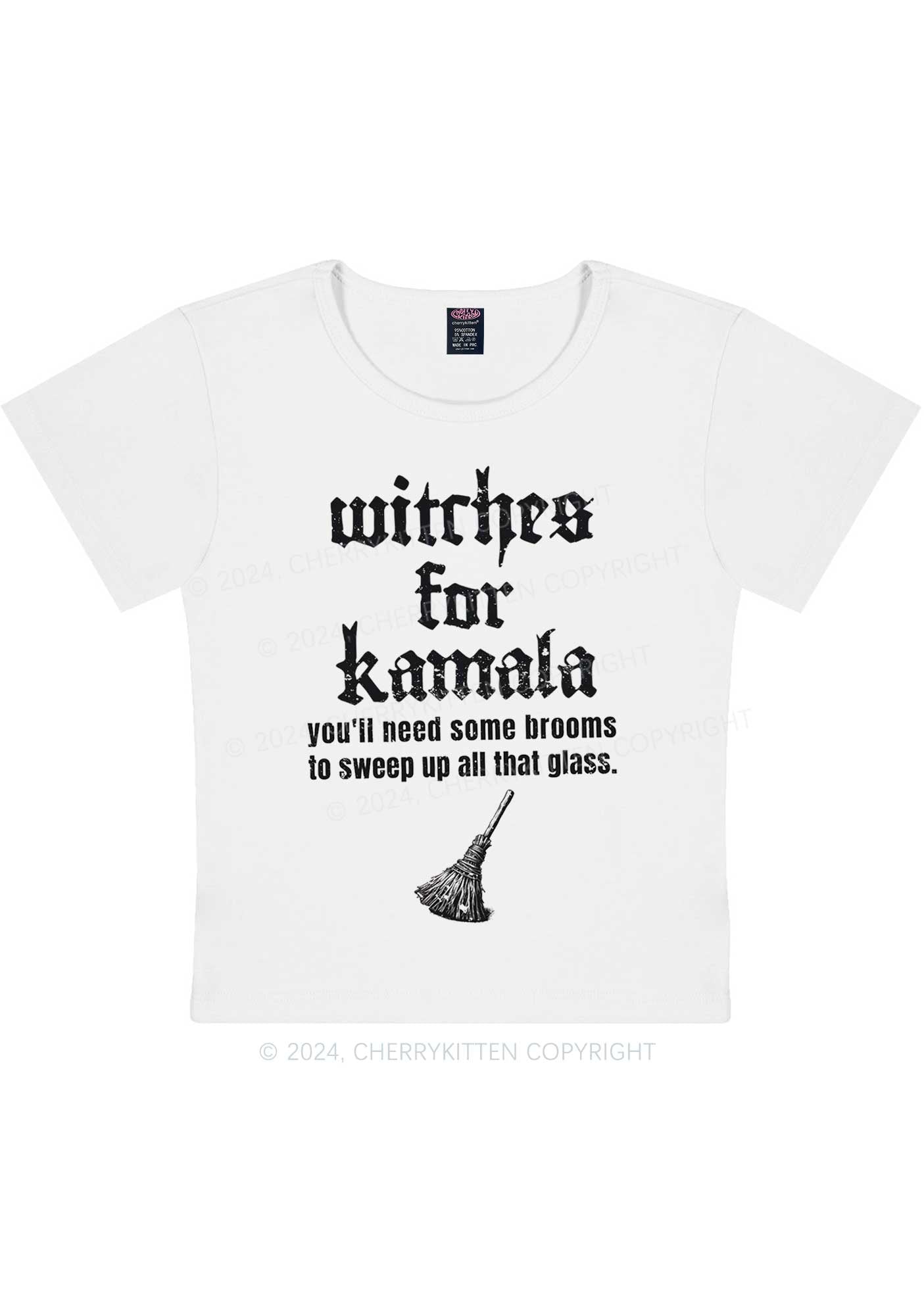 Halloween Witches for Kamala Y2K Baby Tee Cherrykitten