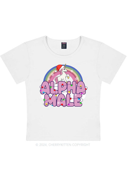 Christmas Alpha Male Y2K Baby Tee Cherrykitten