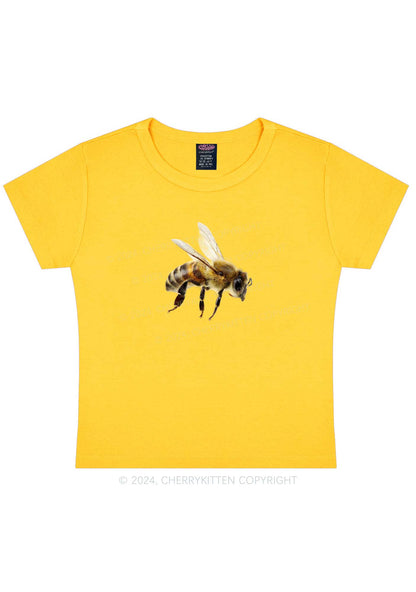 Flying Bee Y2K Baby Tee Cherrykitten