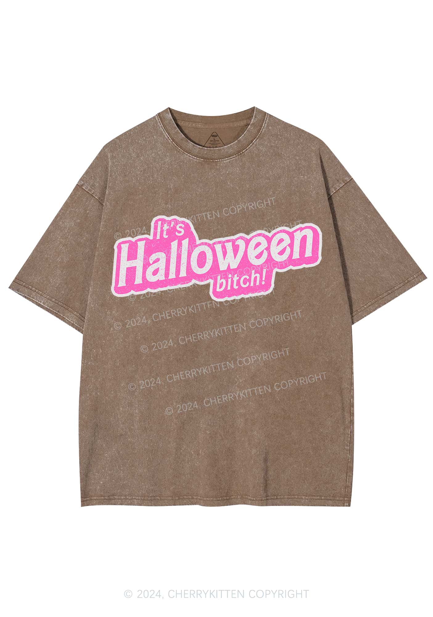 Its Halloween Bxxch Y2K Washed Tee Cherrykitten