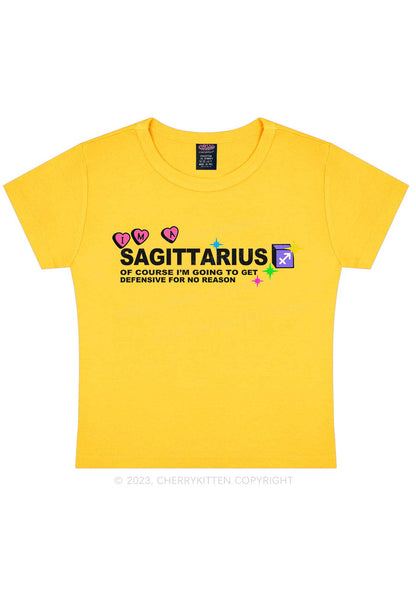 I'm A Sagittarius Y2K Baby Tee Cherrykitten