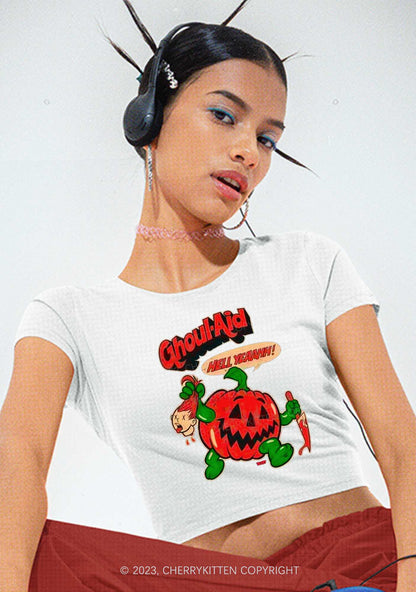 Ghoul Aid Pumpkin Killer Halloween Y2K Baby Tee Cherrykitten