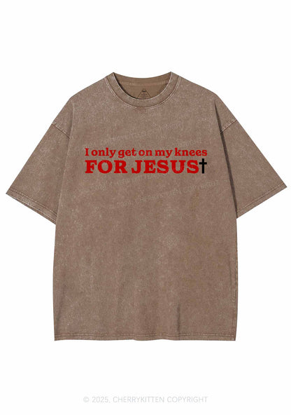 Get On Knees For Jesus Y2K Washed Tee Cherrykitten