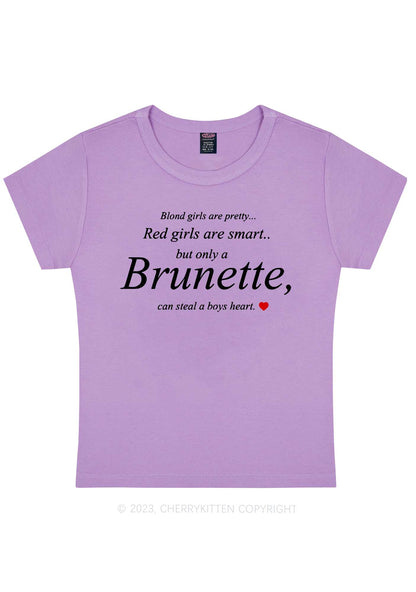 Curvy Brunette Steal Boys Heart Y2K Baby Tee Cherrykitten