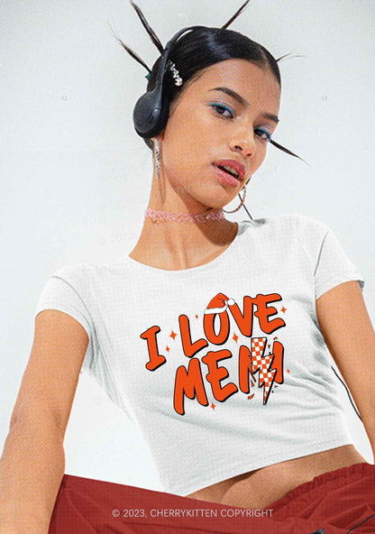 Love Me Not Men Christmas Y2K Baby Tee Cherrykitten