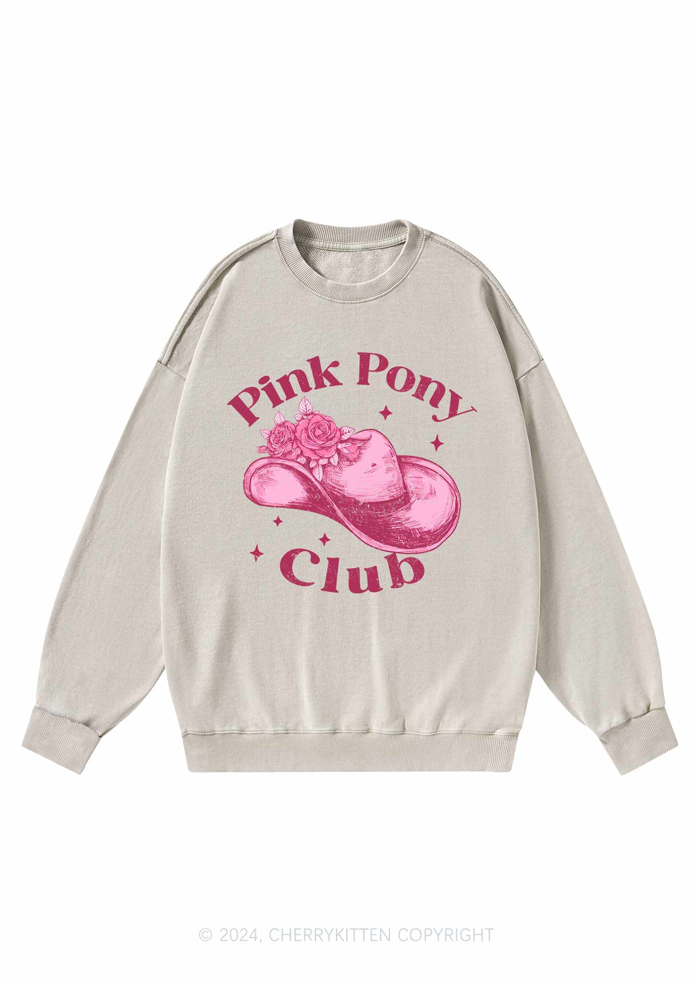 Pink Pony Club Y2K Washed Sweatshirts Cherrykitten