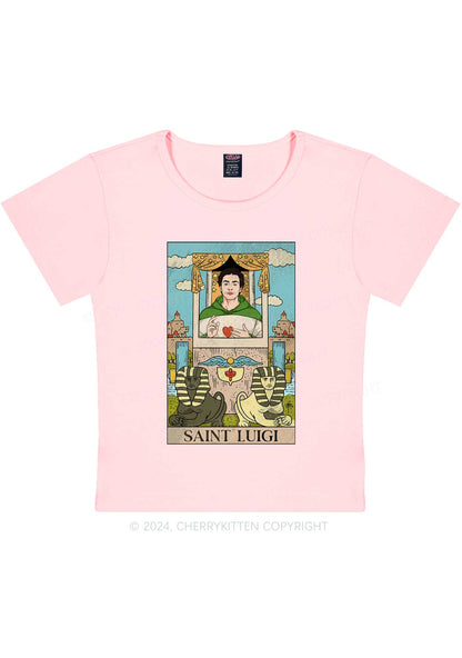 Saint Luigi Y2K Baby Tee Cherrykitten