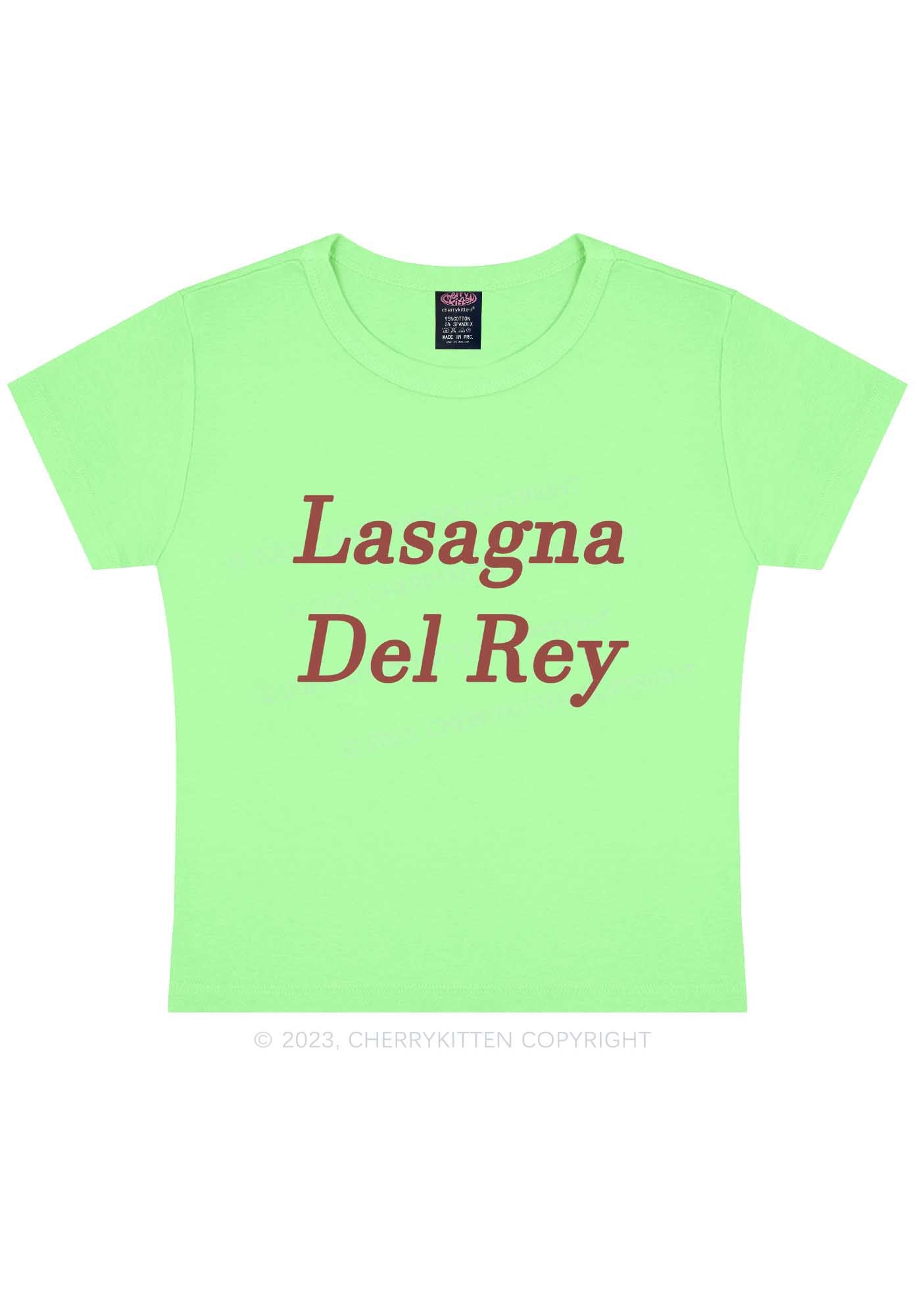 Lasagna Del Rey Y2K Baby Tee Cherrykitten