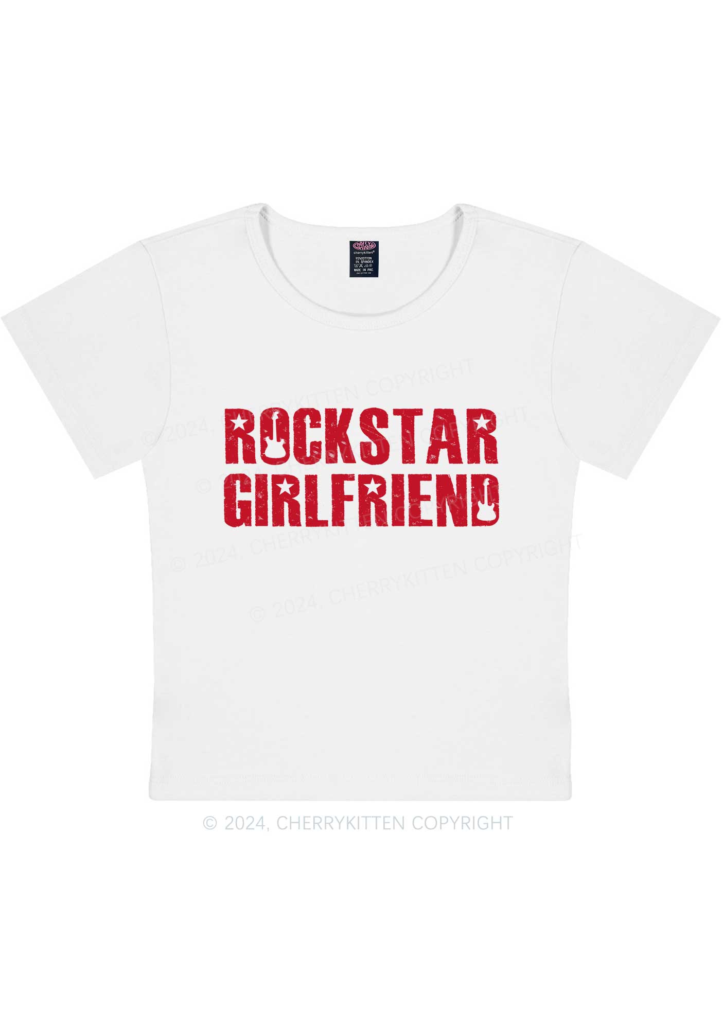 Rockstar Girlfriend Y2K Baby Tee Cherrykitten