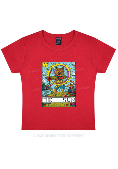 The Sun Cat Y2K Baby Tee Cherrykitten