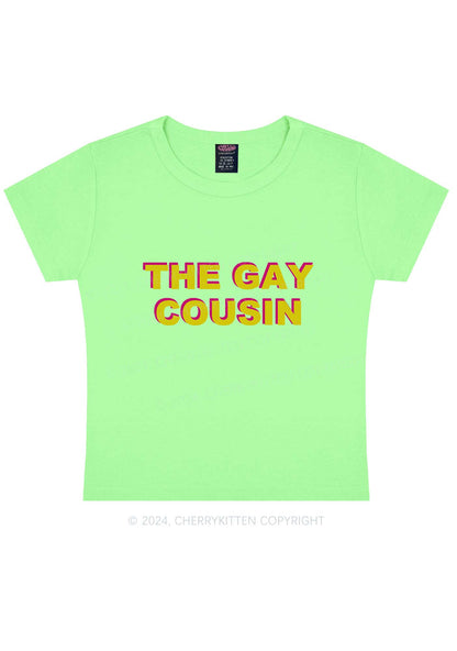 The Gay Cousin Y2K Baby Tee Cherrykitten