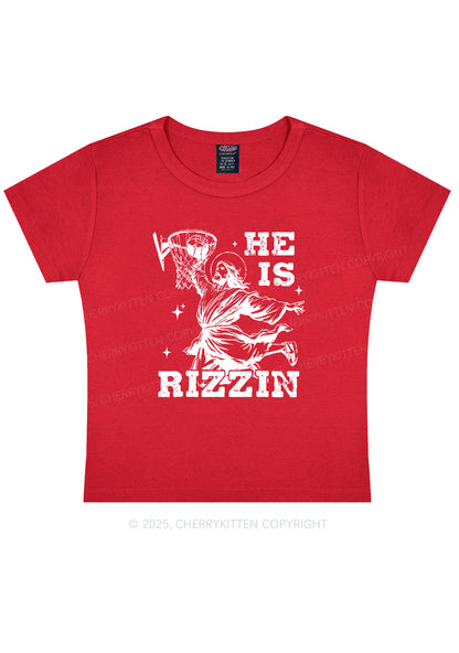 He Is Rizzin Y2K Baby Tee Cherrykitten