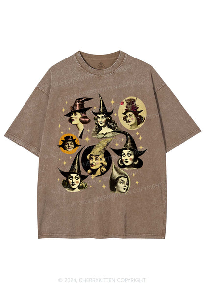 Halloween Witches Y2K Washed Tee Cherrykitten