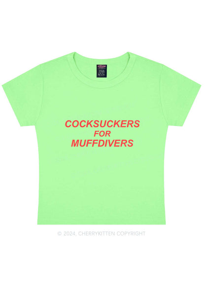 Cxxksuckers For Muffdivers Y2K Baby Tee Cherrykitten