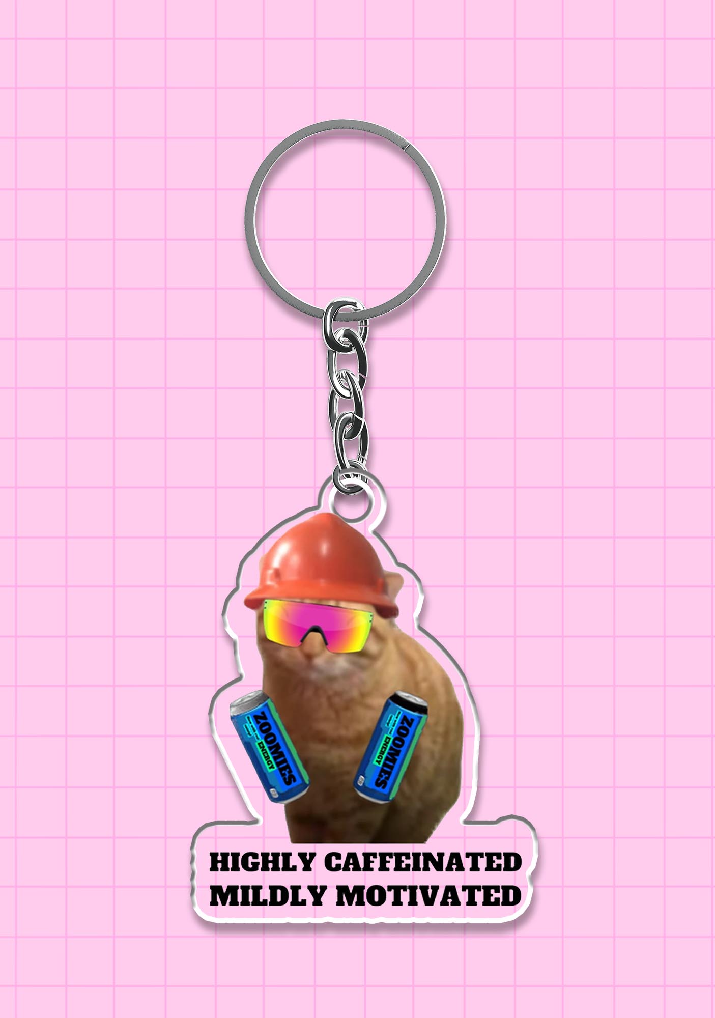 Highly Caffeinated 1Pc Y2K Keychain Cherrykitten