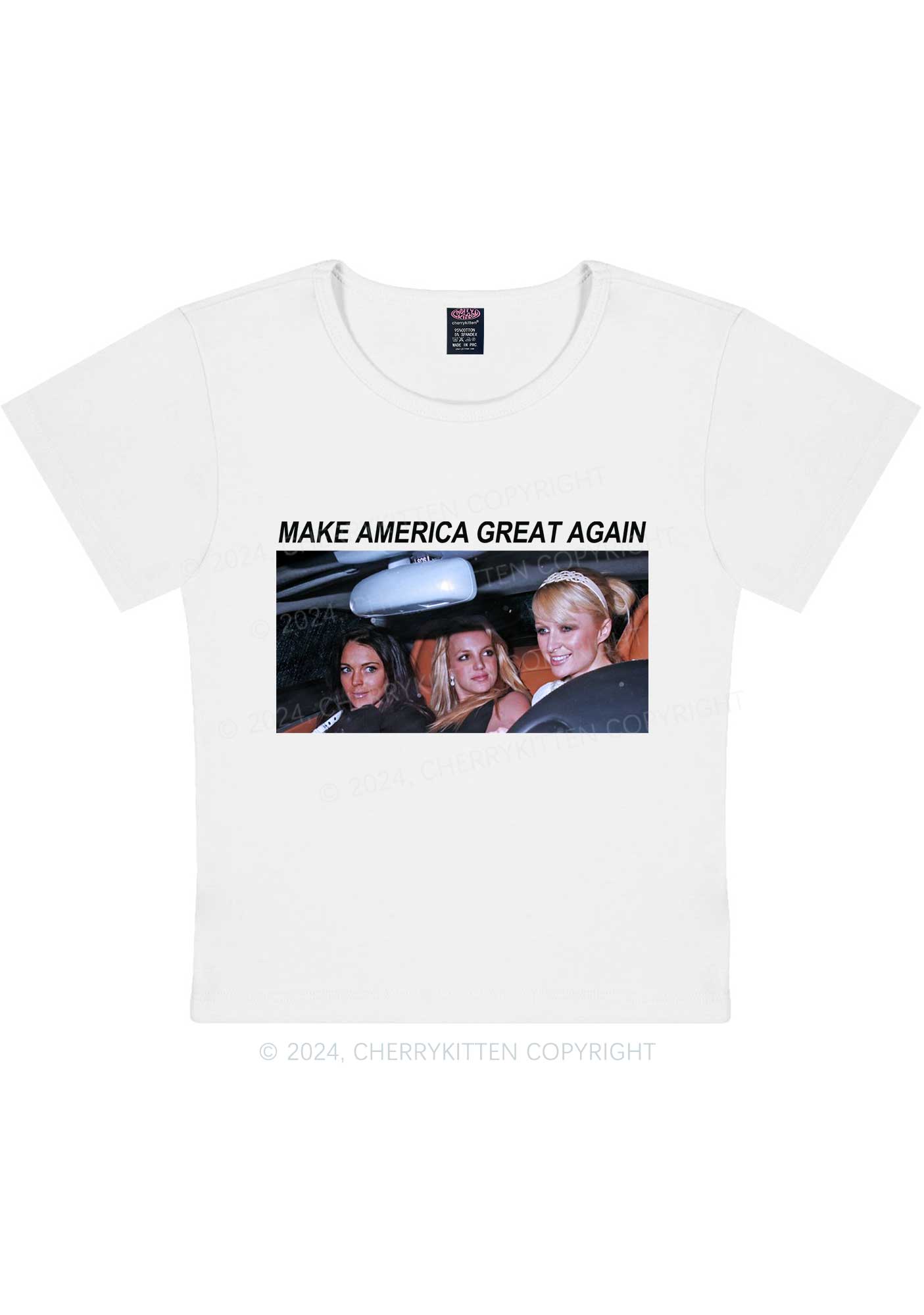 Make America Great Again Y2K Baby Tee Cherrykitten