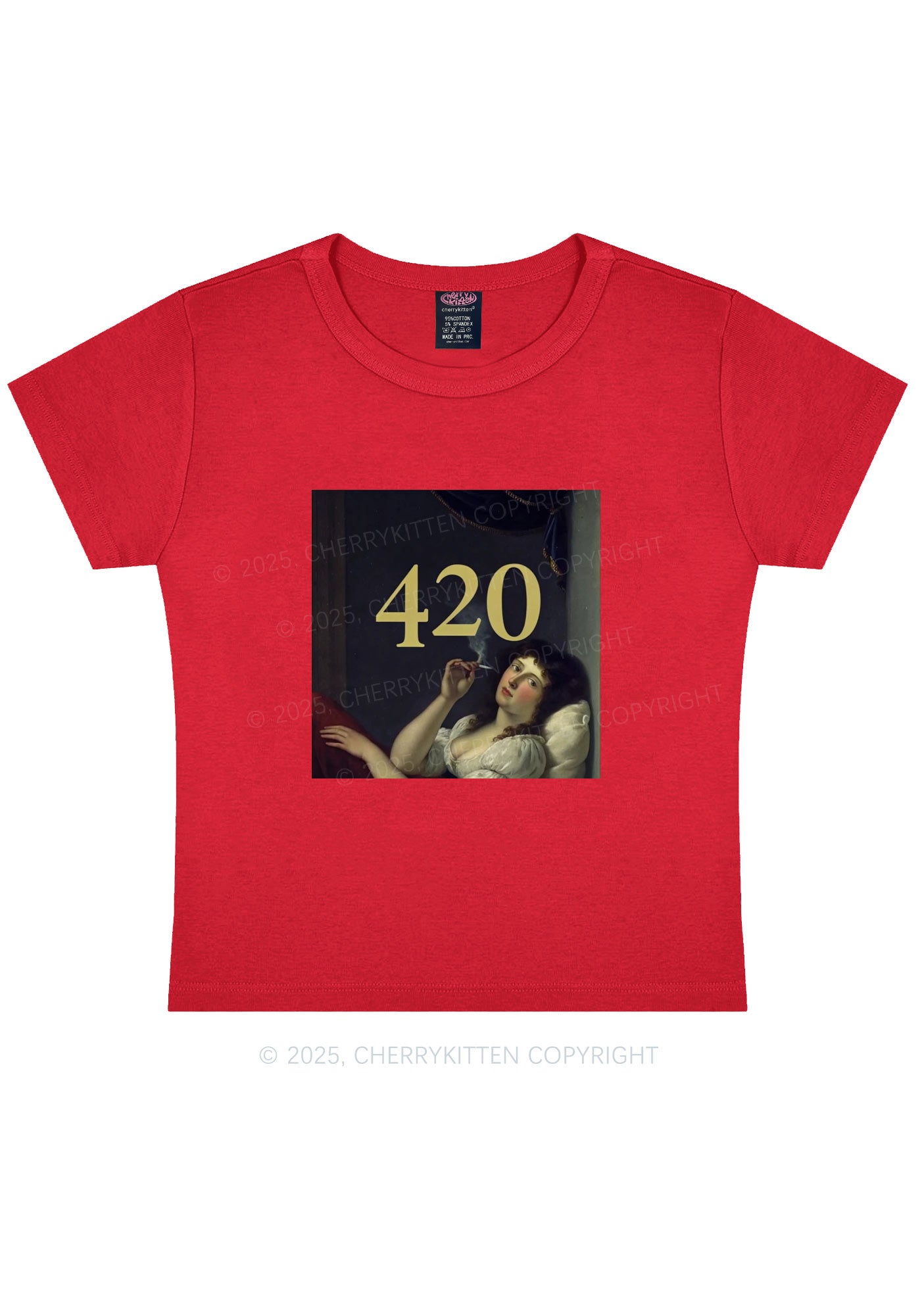 Four Twenty Y2K Baby Tee Cherrykitten