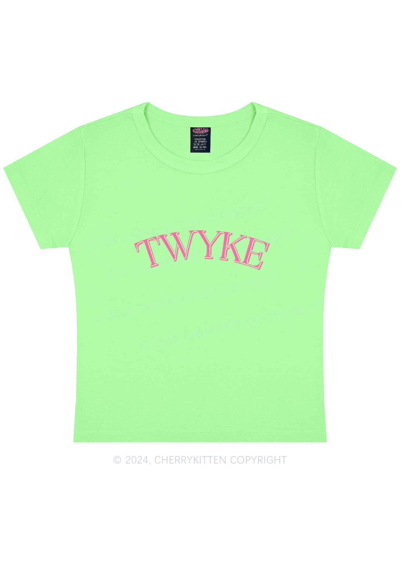 TWYKE Y2K Baby Tee Cherrykitten