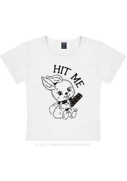 Hit Me Bunny Y2K Baby Tee Cherrykitten