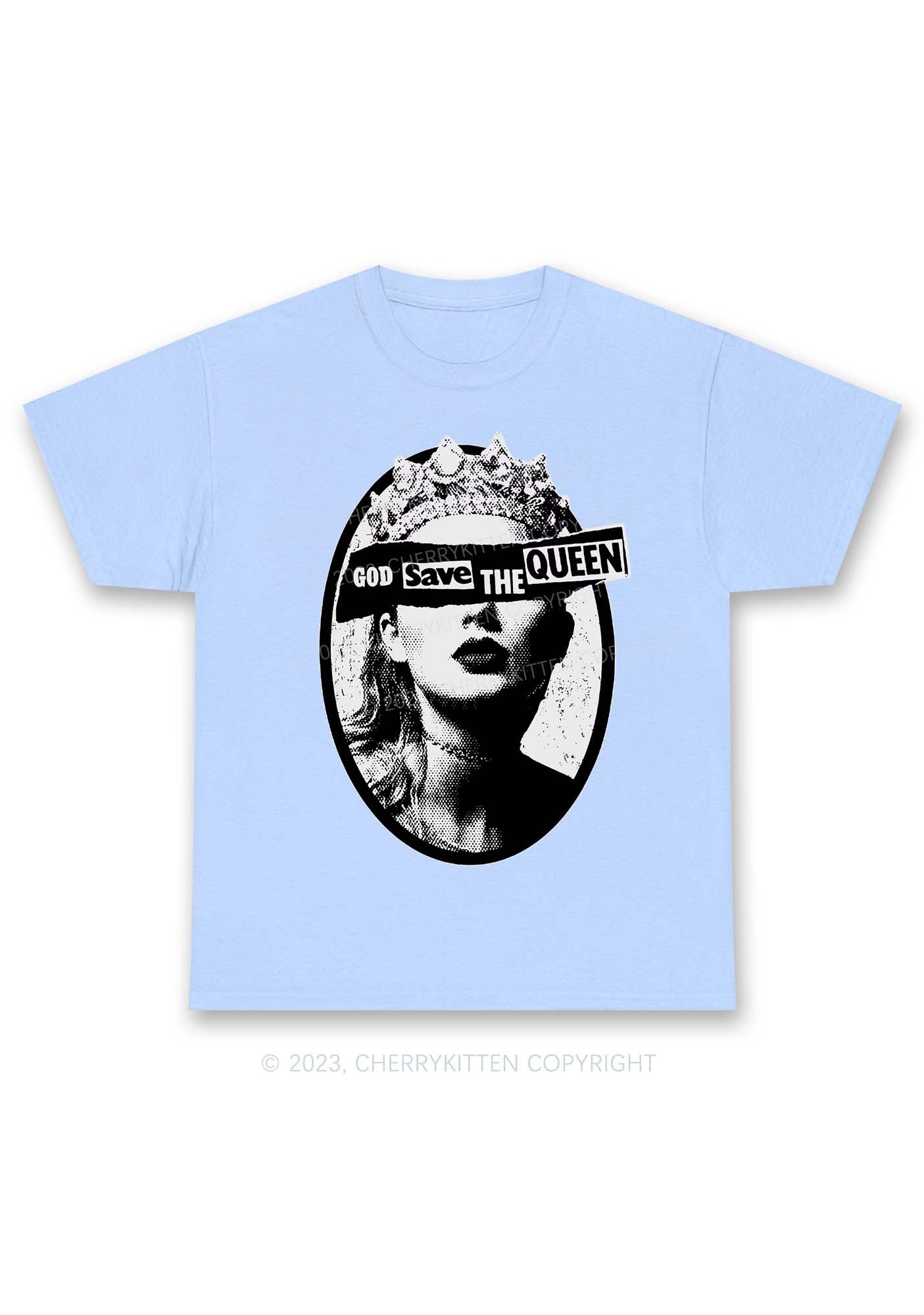 God Save The Queen Y2K Chunky Shirt Cherrykitten