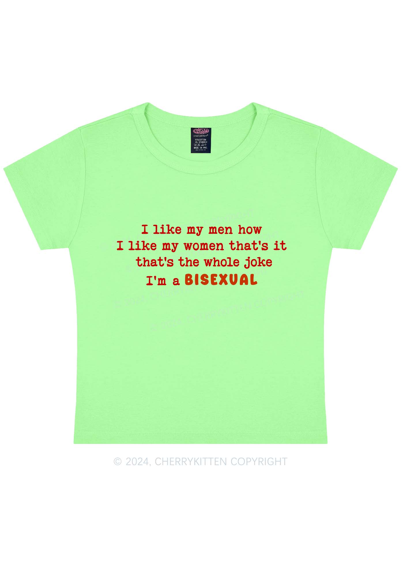 I'm A Bisexual Y2K Baby Tee Cherrykitten