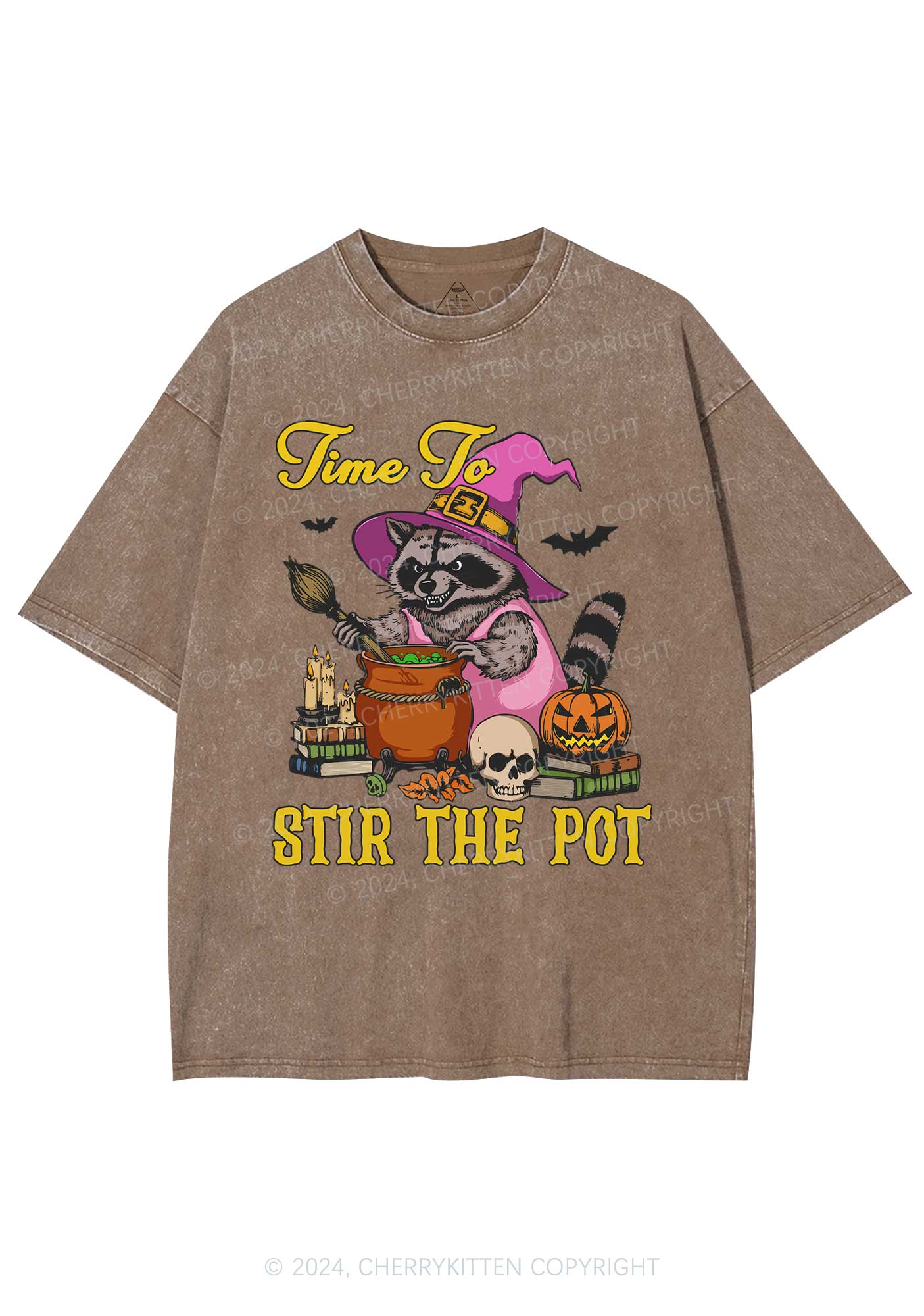 Halloween Stir The Pot Y2K Washed Tee Cherrykitten