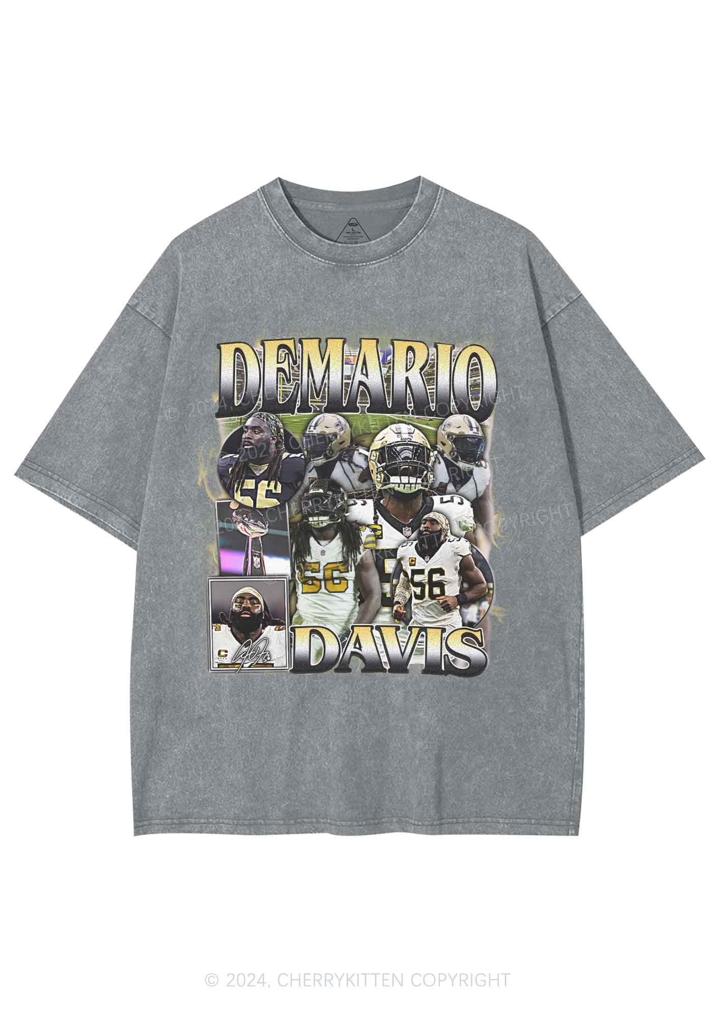 Yellow Demario Y2K Super Bowl Washed Tee Cherrykitten