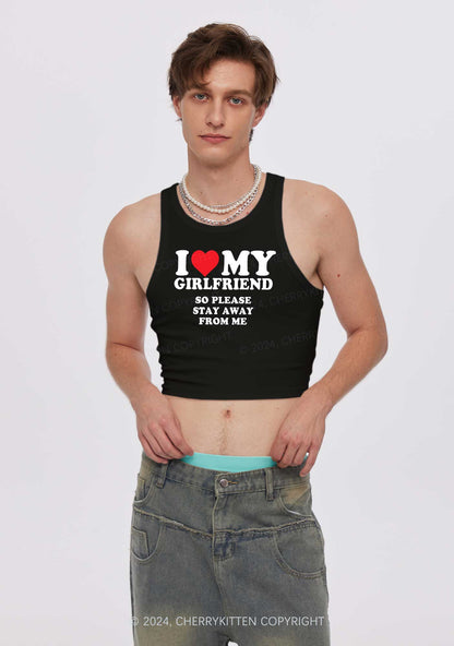 I Love My GF Y2K Valentine's Day Crop Tank Top Cherrykitten