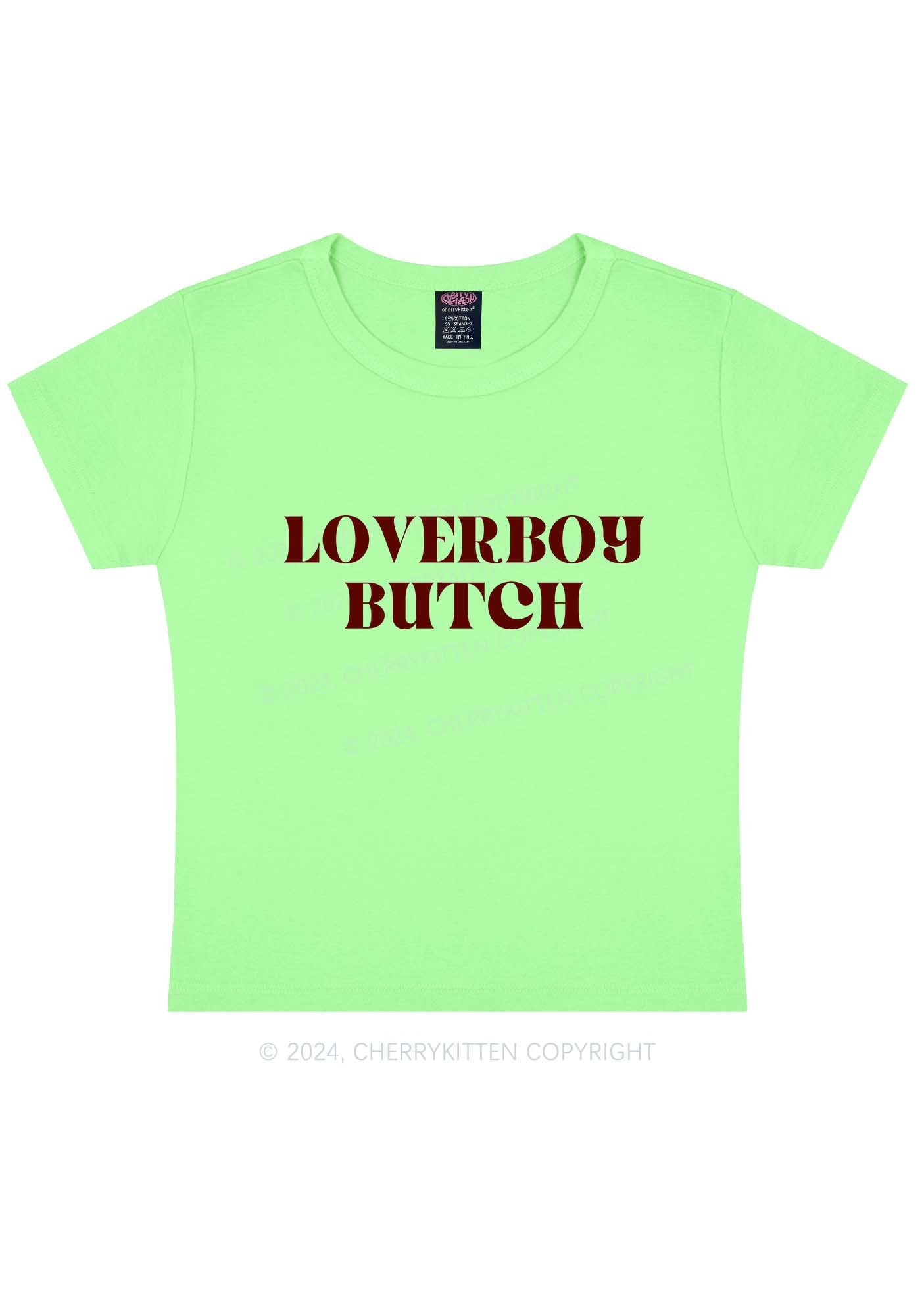 Loverboy Butch Y2K Baby Tee Cherrykitten